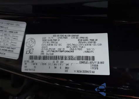 2021 Ford F-250 Xlt из США, поврежденный, VIN 1FT7W2BT5MED64245